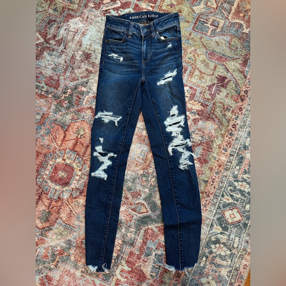 Distressed Blue Women's Jeans